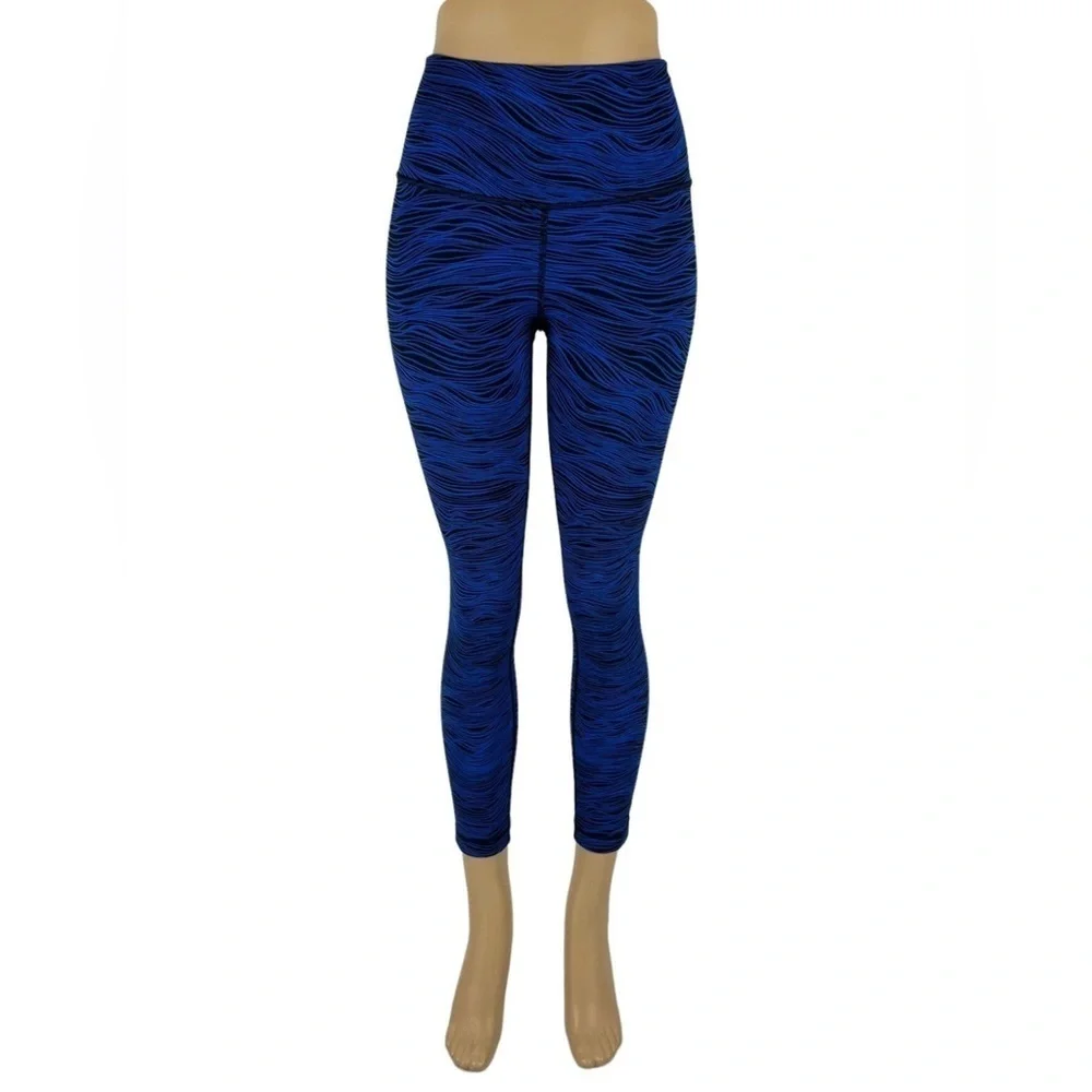 Lululemon High Times Pant Full-On Luxtreme Blue Black Zebra 4